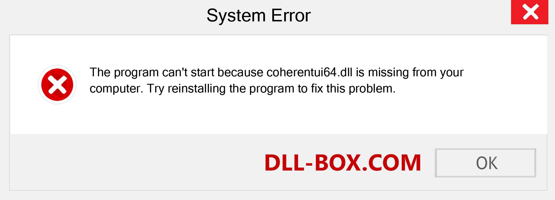  coherentui64.dll file is missing?. Download for Windows 7, 8, 10 - Fix  coherentui64 dll Missing Error on Windows, photos, images